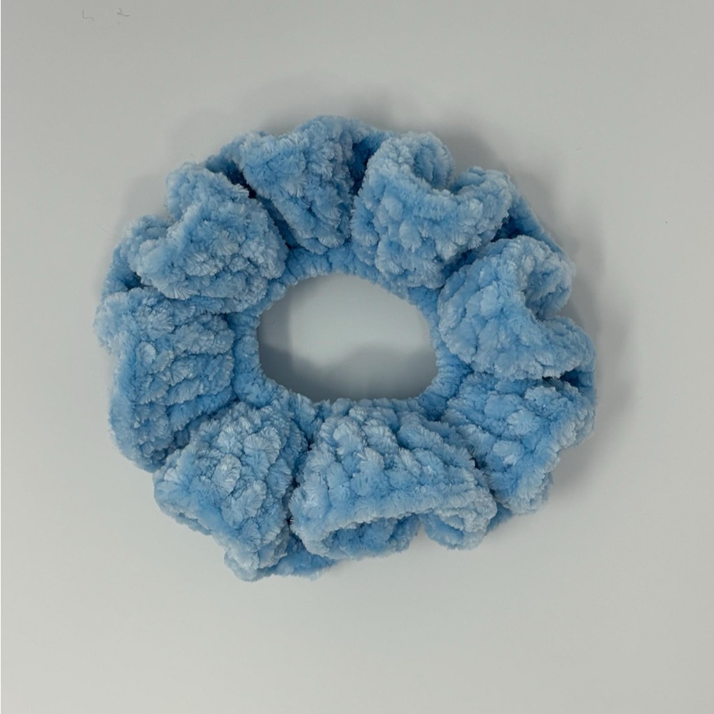 Sky Blue Crochet Scrunchie